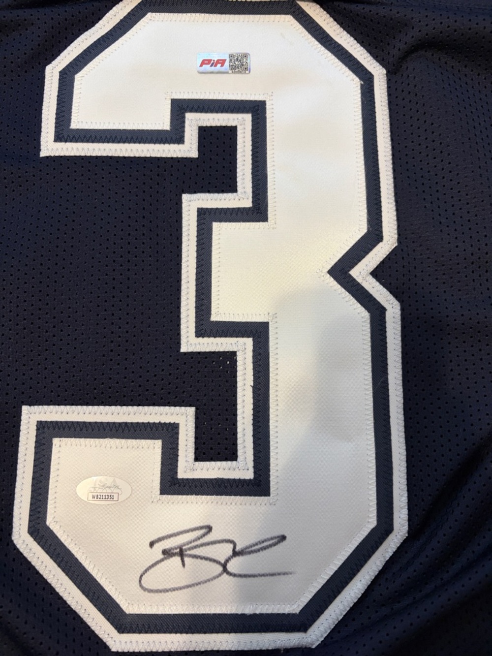 Men's Navy Athletic Mesh Jersey Brandin Cooks signed - Picture 4 of 6